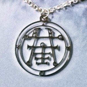 Ipos Goetic Goetia Sigil Silver Necklace